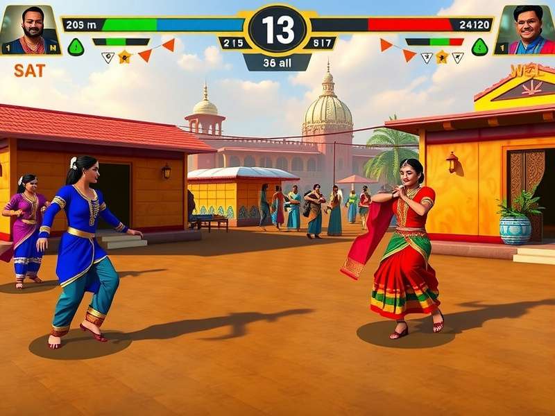 Lavani Legends Land Gameplay Mechanics showing the Indian Folk Dance System with authentic regional Lavani styles in a Pune village setting
